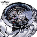 Winner Mechanical Sport Golden Watch Mens Watches Montre Homme Clock Men Automatic Skeleton Watch