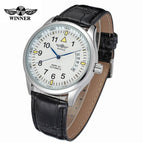 WINNER men fashion casual simple calendar automatic mechanical men watch SLZg35