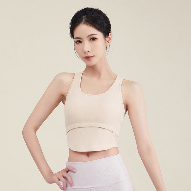 Yoga Clothes Vest Women's Summer with Chest Pad Tight-Fitting Training Sports and Fitness Running Top ENY187