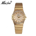 Missfox quartz watch Korean version diamond-encrusted fashion women's watch casual all-match fashion women's watch v280