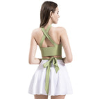 2023 Yoga Clothes Lace-up Sports Fitness Vest Women's Running Sports Cross Back Underwear with Chest Pad Top Women's