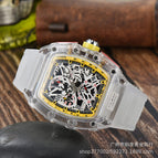 Watch for men Richard Hot Sale Six-Pin Watch Transparent Hollow Luminous Student Sports Waterproof Quartz Watch 1034