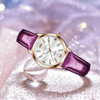Women watch fashion retro popular waterproof office lady casual quartz leather strap watch 018-2