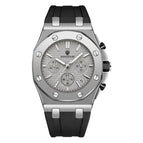Kimsdun Men's Silicone strap Three Eyes Multifunctional Chronograph Waterproof Calendar Quartz Watch Fashion Men's Watch K-1224B