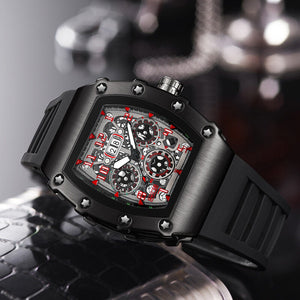 KIMSDUN Miller Quartz Watch Sports Fashion Tonneau Watch Men's business calendar watch K-2103B