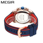 Megir Men's Watch Fashion Multi-Function Timing Waterproof Large Dial Quartz Sports Watch 2063