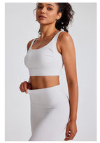 New women yoga suit beautiful back sports bra, high waist and hip lifting fitness pants women's yoga running suit set 60062+2083