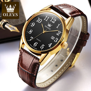 OLEVS Watch for men fashion figure simple calendar waterproof quartz men watch 5566 men