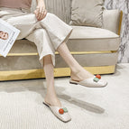 Lazy slippers women's 2022 new summer fashion half slippers women's flat shoes women's 112-3
