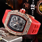 New men's watch Diamond Quartz Watch Business Six-Pin Running Seconds Barrel-Shaped Quartz Watch Fashion Watch 8110