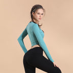 Women's Long Sleeve Sport T-Shirt fashion Fitness Running Yoga Top Y6032