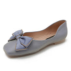 Soft leather and soft square-toed single shoes 2022 new fairy style flat-bottomed shallow mouth scoop shoes pedal boat shoes female 555-18