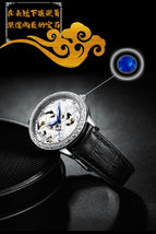KIMSDUN men's casual watch 3D Engraving Eight Horses Fashion Hollow Automatic Mechanical Watch Waterproof men Watch K-2196A