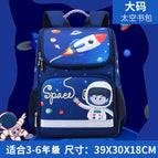 [Local Warehouse] New space bag schoolbag cartoon double shoulder children's boys and girls' wear-resistant and breathable Backpack school bag for boys 726 Star sky blue small