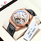 Chenxi new high-end flywheel sun moon star mechanical watch men's waterproof luminous mechanical watch CX-8814