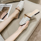 Slippers women's summer 2022 new half drag women's shoes fashion lazy flat shoes women A112-8