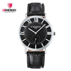 CHENXI Couple's Watch Men's Watch 076b Ultra-Thin Fashion Watch Women's quartz casual watch CX-076B leather