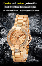PINTIME Diamond-Embedded Fashion Waterproof Quartz Watch Business Casual Watch Women 2021