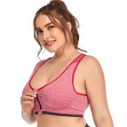 Large size Bra zipper sports bra lady running yoga bra without rims sports women bra vest 7652