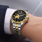 WLISTH Business Watch Men's Mechanical Watch Personality Men's Watch Trend Watch Men's Steel Band Watch 1011