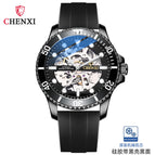 Chenxi New Silicone Tape Hollow Automatic Mechanical Watch Men's Waterproof Luminous Mechanical Watch 8805a