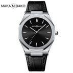 2022 new Japanese Movement Men's watch top leather strap leisure fashion trend waterproof watch m-5015p