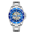 PINTIME Watch Green Automatic Mechanical Watch Luminous Waterproof Men's Watch Simple Clock 6945