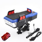 Mountain bike bicycle headlight warning light USB charging with horn riding flashlight lighting equipment TG-ZX014
