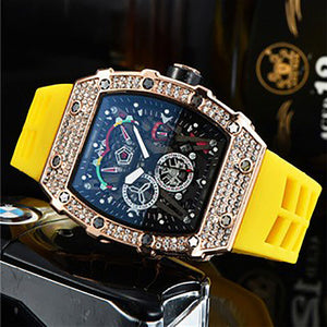Watch for mem Richard European-Style Diamond Quartz Watch Fashion Sports Barrel-Shaped in Stock 9791
