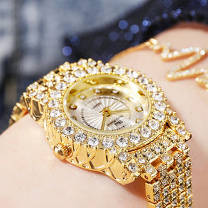 BW women watch Net Red fashion Full Diamond Gypsophila Bracelet Waterproof Quartz girls Watch 91092