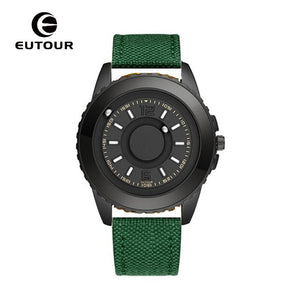 EUTOUR E027 Fashion student steel ball net red simple men and women fashion sports quartz watches canvas Tiktok watch with box gift for father