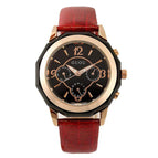 GUOU 8042 New Arrival Ceramic Watch Women's Three Eye Fashion Big Dial Women's Watch Women's Quartz Watch Casual Show Alloy Belt Watch
