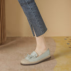 Fisherman's shoes women's flat-bottomed bow gentle single shoes women's soft-bottomed slip-on loafers 633-1
