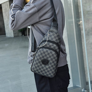 Multifunctional men's chest bag casual fashion one shoulder Korean fashion triangle waist phone bag