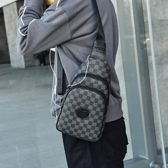 Multifunctional men's chest bag casual fashion one shoulder Korean fashion triangle waist phone bag