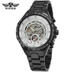 Winner Men's Personality Fashionable Golden All-Steel Hollow Automatic Mechanical men Watch SLZ46