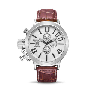 KIMSDUN large dial men's watch three-eye six-pin multi-function sports waterproof watch K-924D