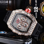 Men's watch Personalized Square Diamond 6-Pin Men's Quartz Watch Richard Starry European Watch Timing 8131