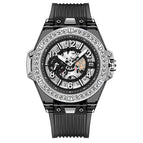 KIMSDUN transparent fashion watch men and women couple watch waterproof silicone calendar quartz watch K-1980B