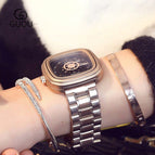 GUOU Watch Women Fashion Square Women's Watches Rose Gold Personality Calendar Stainless Steel Watches relogio feminino saat