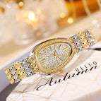 BW High-end Snake-shaped Bracelet Women's Watch Full Rhinestone Fashion Women's Watch Quartz Watch