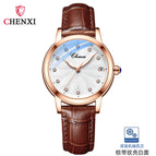 Chenxi Ladies Watch Trend Fashion Automatic Mechanical Watch Diamond Waterproof Luminous Calendar Women Watch CX-8833