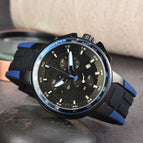 2023 New men watch Hot Sale Three-Pin Fashion Casual Men's Tape calendar casual Watch 45613