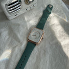 Guou fanshion watch women's 2023 new jelly design small square watch simple fashion Silicone Tape women's Watch