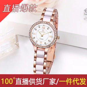 Watch New Ceramic Ladies Watch Inlaid Brick Fashion Waterproof Hot Selling Ladies Quartz Watch s034