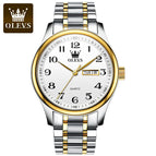 OLEVS Men's and women's watches fashion waterproof steel strap calendar trend business quartz casual watch 5567