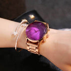 GUOU 8107 Women's Watches Rose Gold Stainless Steel Watch Diamond Fashion Ladies Watch Luxury Clock Women