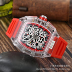 Watch for men Richard Hot Sale Six-Pin Watch Transparent Hollow Luminous Student Sports Waterproof Quartz Watch 1034