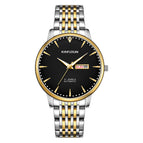 KIMSDUN high-end business men's watch stainless steel double calendar luminous waterproof automatic mechanical watch K-1802A