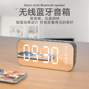Wireless Bluetooth Mini Speaker New Family Mirror Small Stereo Remote Control Alarm Clock Intelligent Mini Speaker